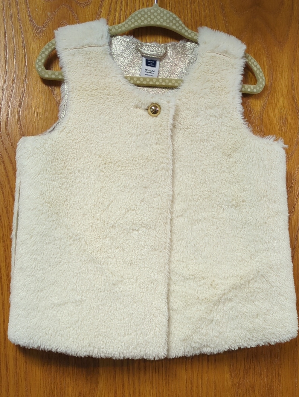Janie and Jack Faux Fur Vest Size 18-24
